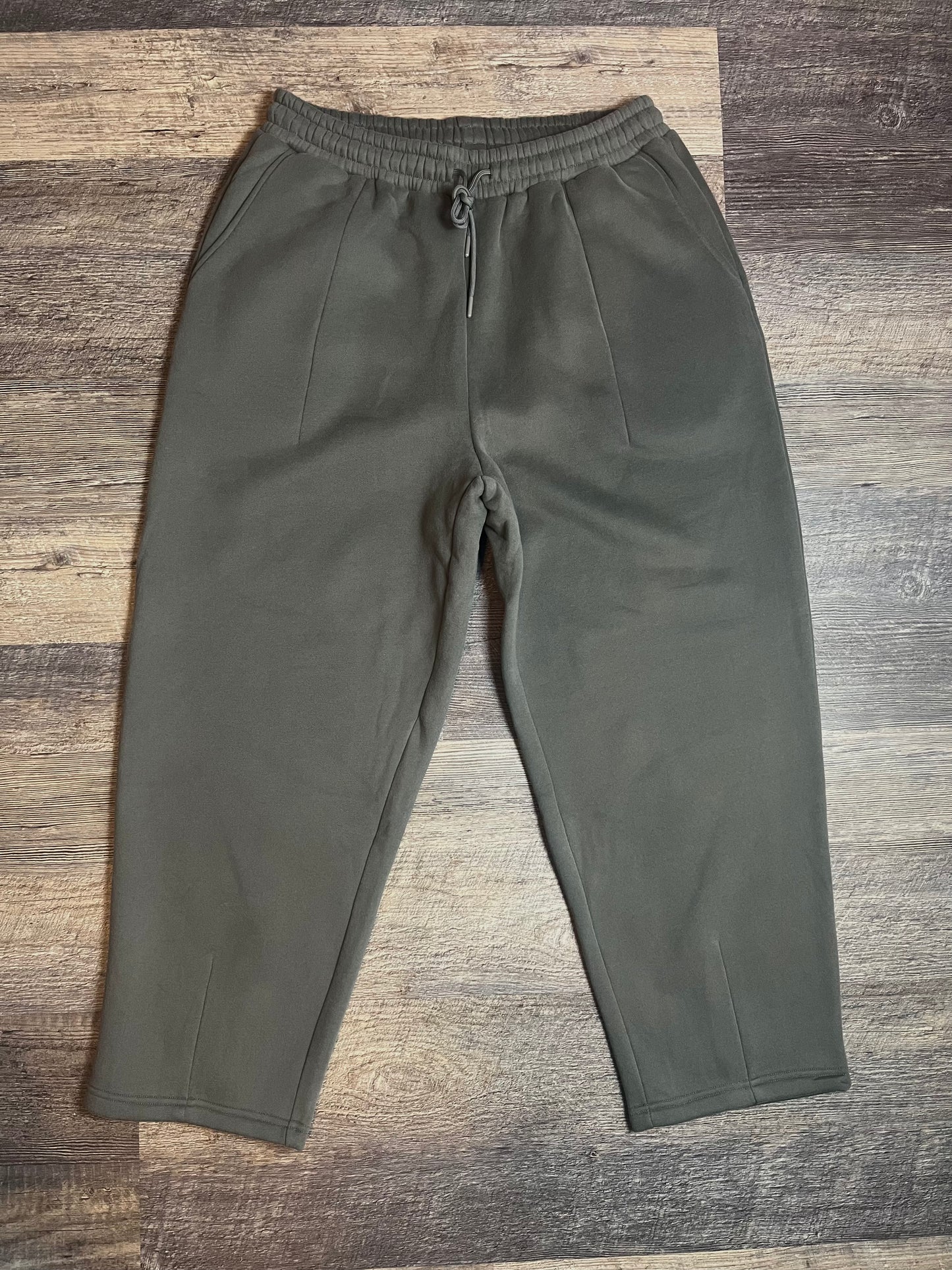 Wide-Leg Sweatpants Charcoal Grey