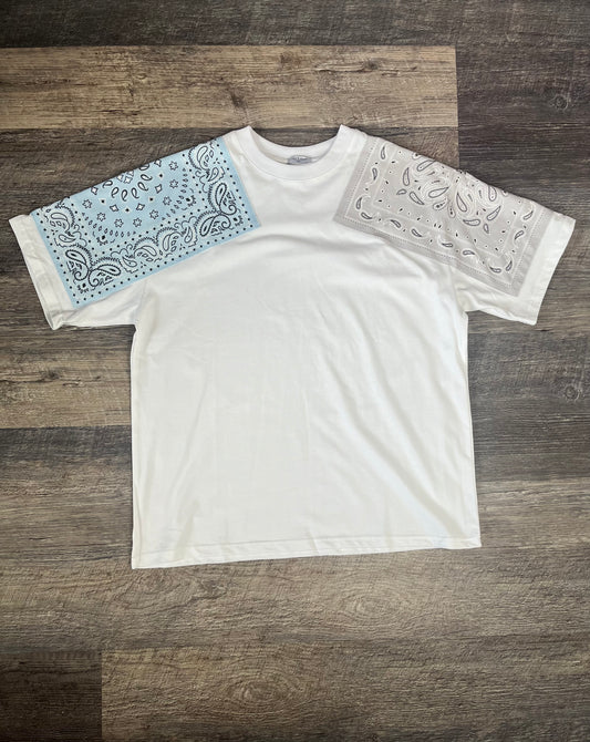 2-Tone Paisley Tee (Blue/Grey)