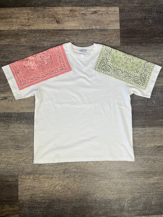 2-Tone Paisley Tee (Green/Pink)